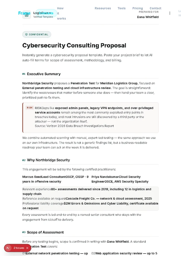 cybersecurity-consulting-proposal template preview